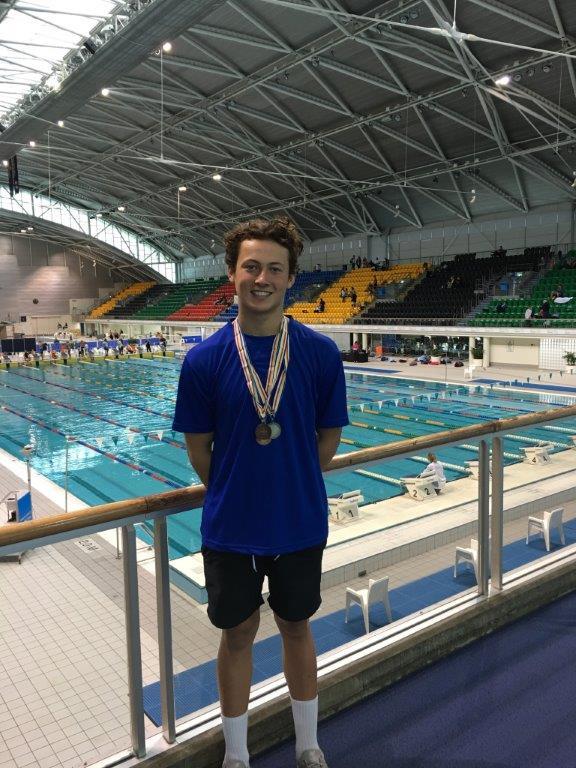 Harry competed in 7 events Boys 17yr- 19yr and his overall results were; 50m FLY - 2nd 50m Back - 3rd 100 FLY - 3rd 100 Back - 6th 200 IM - 6th
