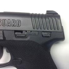 ADDITIONAL FEATURES Some Honor Defense, LLC pistols are equipped with a manual thumb safety lever. (Figures 43 and 44.