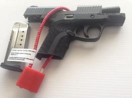 NOTICE: LOCKING DEVICES. This pistol was originally sold with a key operated locking device.