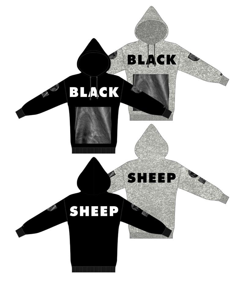 hoodie - sheep hoodie Gch193 blk - Gch193
