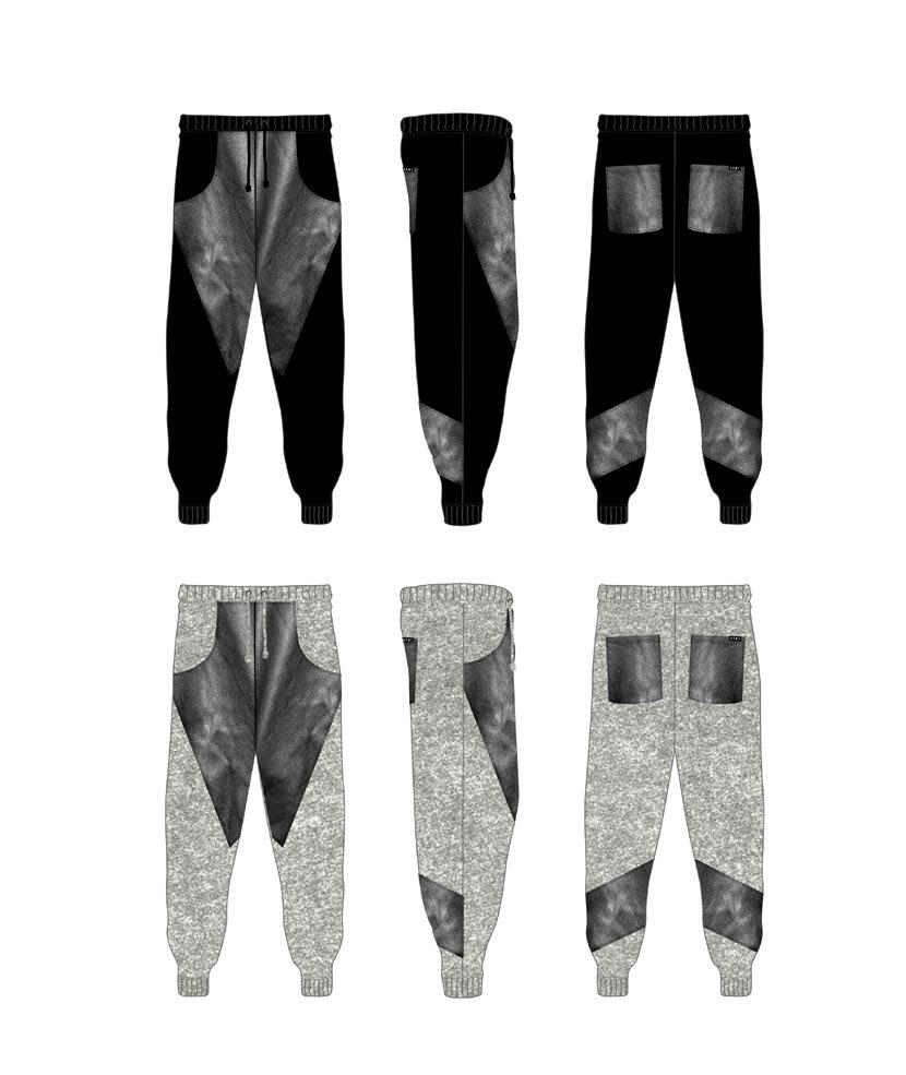 jogging pant - leather jogging pant grts111 blk -
