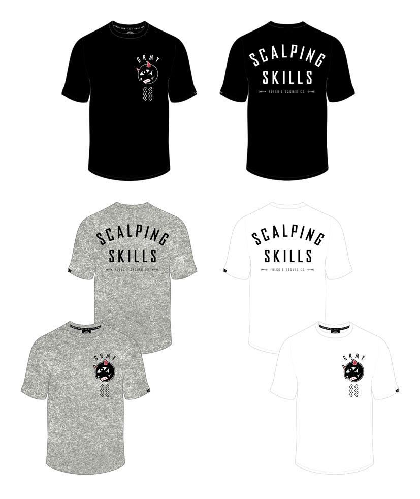 t-shirt - scalpers tee ga368 blk - ga368 spgm - sport