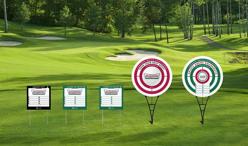 CHALLENGER PACKAGE SPONSOR INCLUDES 5 CHALLENGE SIGNS As the Challenger Contest sponsor, your company logo will be displayed on five (5) different signs placed at various holes on the golf course.