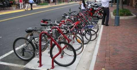 Increase bicycle parking supply in the public realm Short term bicycle parking