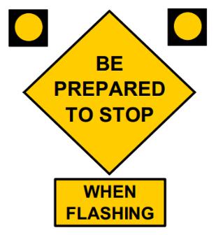 Another type of advance warning sign is the Be Prepared To Stop sign (W3-4) as shown in figure 2.6.