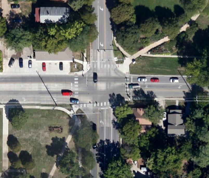 Figure 7 Aerial view of the intersection of 19 th Street and Louisiana Street (Google maps 2013) Shown in figure 4.8 is a ground view of the intersection looking eastbound.