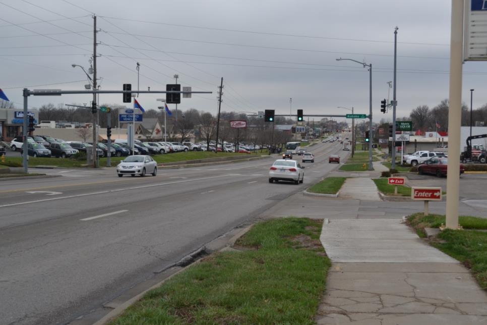 Figure 4.10 is a ground view of the intersection looking westbound.