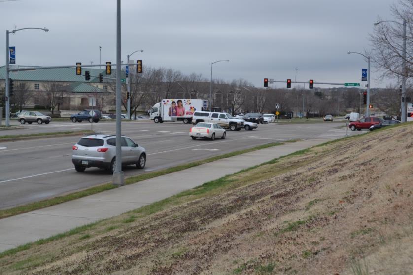 Figure 4.28 Ground view of the intersection of Clinton Parkway and Kasold Drive (westbound) 4.