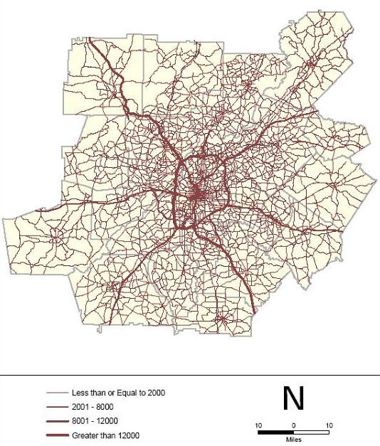 Figure 8: Truck Flows in the Atlanta