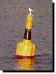 Therefore many buoys are now fitted with radar reflectors. They are attached to the seabed by means of a chain cable secured to ground tackle.