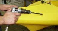 E F G Drill Tubing Holes: 1. There will be a total of 4 tubing holes through which the steering lines will run.