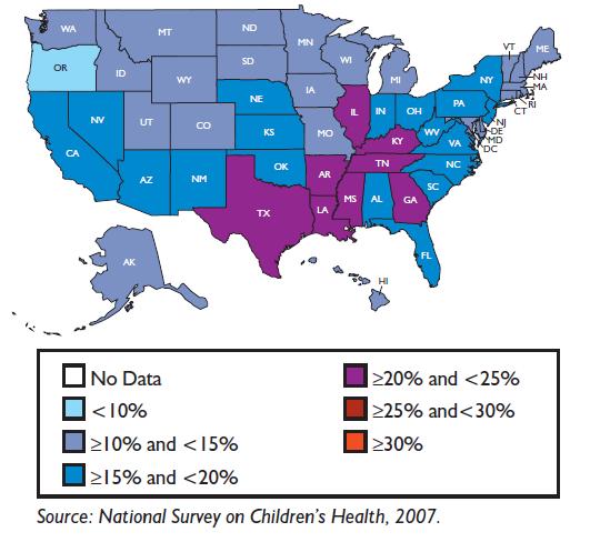 U.S. youth obesity rates (Trust for America s