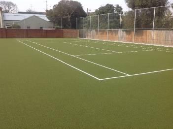 Rimmington, we relevelled the old courts, installed a new concrete slab base, and are in the process of