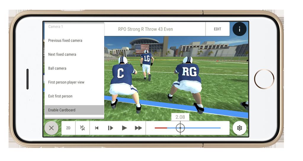 5. VIRTUAL REALITY Using Google Cardboard with GoArmy Edge Football When using GoArmy Edge Football on a