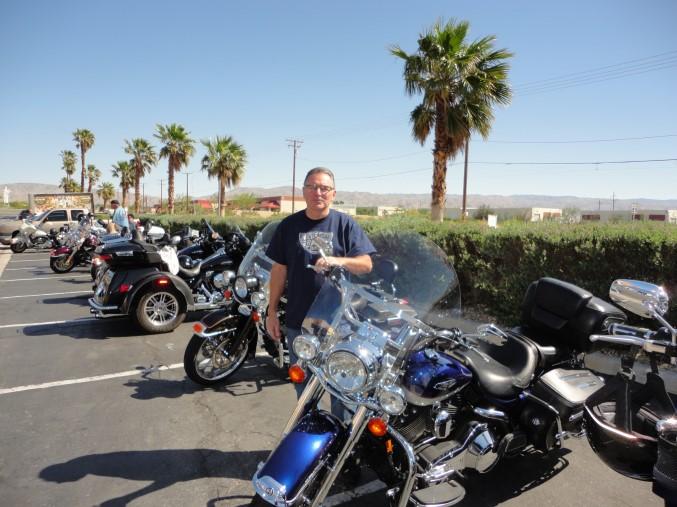 Howard lives in Indio, rides a 2006 Road King and has
