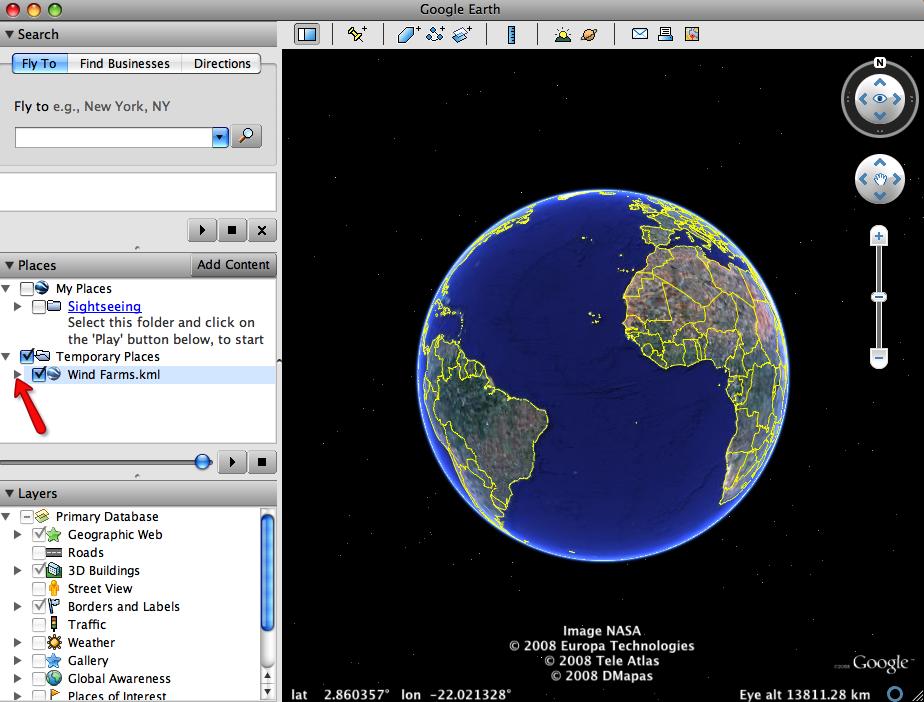 Google Earth Wind Teacher Guide Exploring Wind Farms with Google Earth Teacher Guide Wind is moving air. In this activity, students will use Google Earth to explore wind farms. They will 1.