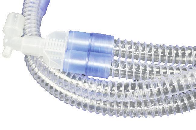 Disposable Smoothbore Anesthesia Breathing Circuits Features: Consist of smoothbore hoses, swivel elbow with luer lock port and cap, Y-piece connector.