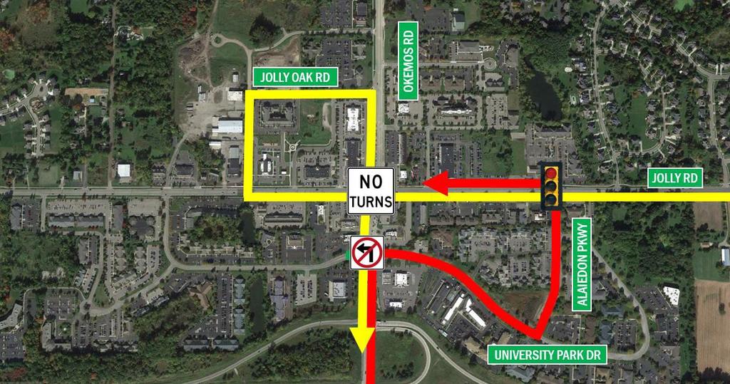 SPRING 2018 - OKEMOS RD & JOLLY RD Access will be maintained for all local