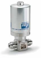 2L SRIS I-PRSSUR Metal iaphragm Valves igh-pressure standard models from the Ultra-lean Valve Series are made to UP specifications. These models come with connection joints in 1/4", as standard.
