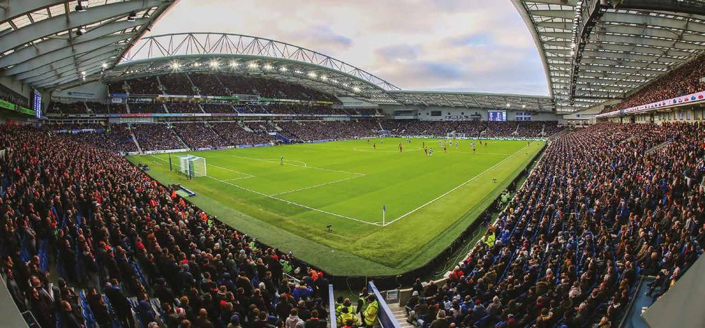 WELCOME TO BRIGHTON & HOVE ALBION AFTER A MEMORABLE FIRST SEASON IN THE PREMIER LEAGUE FOR BRIGHTON & HOVE ALBION FOOTBALL CLUB, THE AMERICAN EXPRESS COMMUNITY STADIUM WILL AGAIN WELCOME SOME OF THE