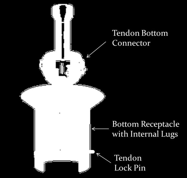 6 Journal of Offshore Engineering and Technology (2017) 1: 1-13 loss of tension or slack tendon. In reality, tendon bottom is actually not fixed but vertically free.