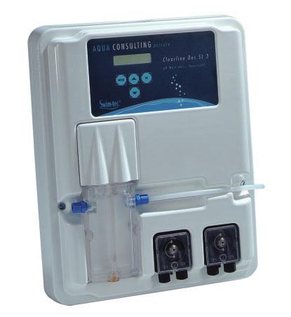 Measuring range: ph 0-14, active oxygen dosing time is calculated automatically depending on pool water temperature and pool size, pool water temperature displayed alternately with day, time and date.