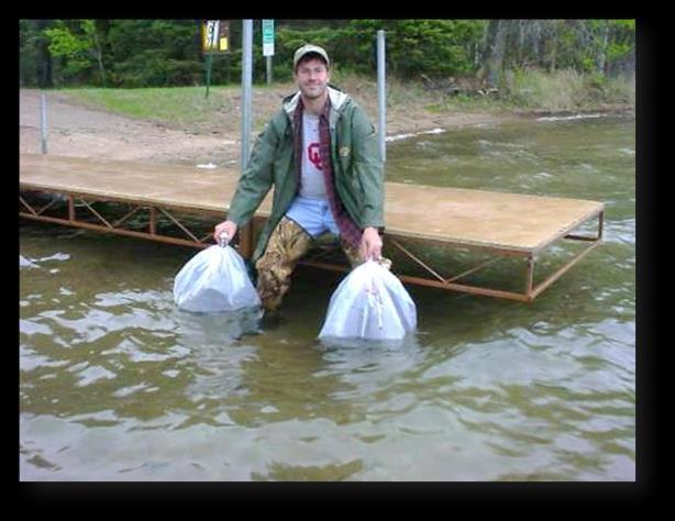 Paul Cristel with the LCO Fish Hatchery Step 10. Fish should not be kept over 24hrs in bags.