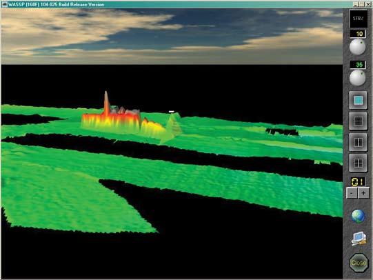 3-D View View of wreck after single pass Broken bow Figure 20