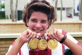 Krisztina is a backstroke swimming champion from Hungary. She participated in the Summer Olympics at 1988, 1992 and 1996 and won the 200 meter backstroke in all the three Olympics.