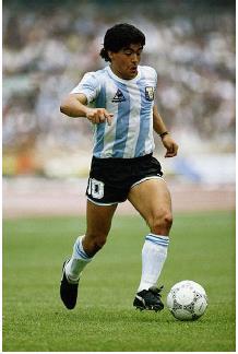 Diego Maradona Speed with technique and a magical left-foot made Argentine football player, Diego Maradona, a legend. He was called "The Golden Boy of Football".