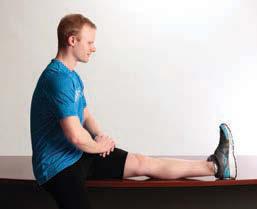 Repeat with the left leg crossed in front of the right leg and pushing your right