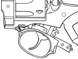 1. BE CERTAIN THE REVOLVER IS UNLOADED BEFORE DISASSEMBLY. 2. Using a properly fitting screwdriver, remove grip screw. Remove pistol grip inserts from grips. Grip panel locator may then be removed.