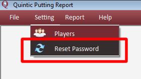 reports into the program. Change Login Details Click Setting, Reset Password.