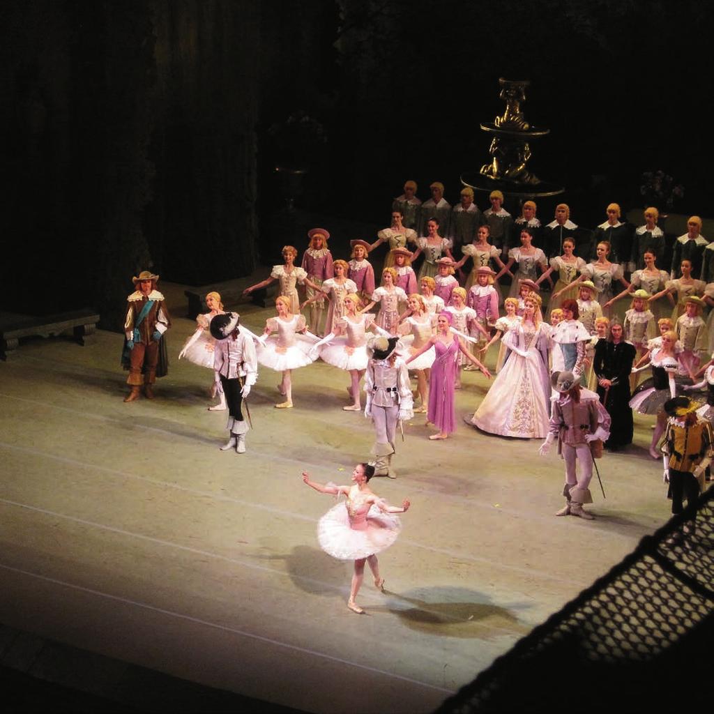 Advanced and graduating students onstage at the historic Mariinsky Theater at the close of one of the Academy s 2015 Graduation Performances.