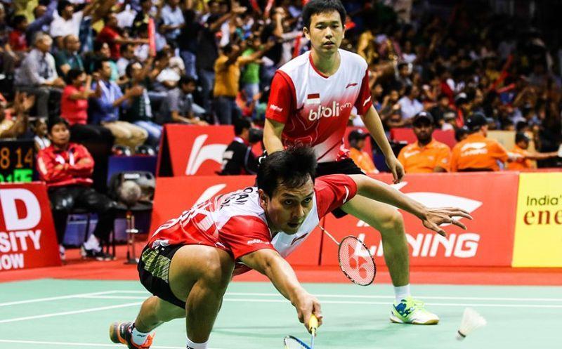 Ahsan and Setiawan (above) struggled to control the proceedings with their jabs and placements as they usually do and even though they enjoyed a mid-match revival, they lagged behind in the third.