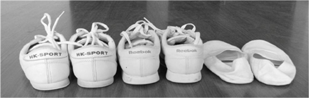 Huankang shoes, Reekbok shoes and gymnastics shoes are selected as experimental subjects.