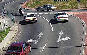 As you continue around you should - - Keep in the lane you entered the roundabout.