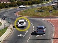 all the way round. - Move into the left lane to leave the roundabout. - Use the left lane all the way round.