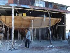 Safari boat of 40 m (135 ft). It is evident that wooden boatbuilding is still active in the Maldives.