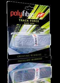 »soft» feeling Anti-slip texture Very durable»extra» long Outstanding sweat absorption TRACK FORCE 1 per pack 110 cm 2.5 cm 1.8 mm S.A.T. 3 per pack 30 per box 60 per box The Track Force base grip is the best replacement grip.