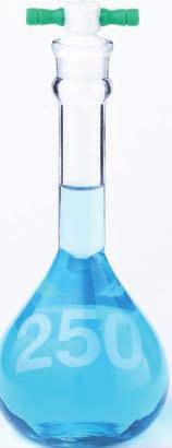 Heavy-Duty Wide-Mouth Volumetric Flasks KIMAX heavy-duty wide-mouth volumetric flasks are available with glass, PTFE or PE stoppers.