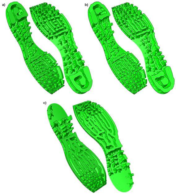 3. Results Figure 2. Optimised midsole geometries output for each subject.