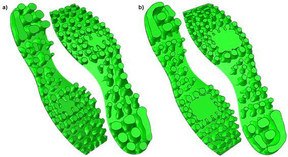 Figure 2 shows the optimal distribution of midsole material for each of the three subjects as determined with ATOM.