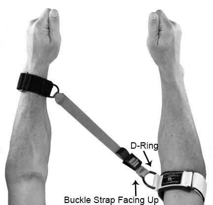 inner arm. To open the strap, simply pull back on the arm tab, disengaging the Velcro.