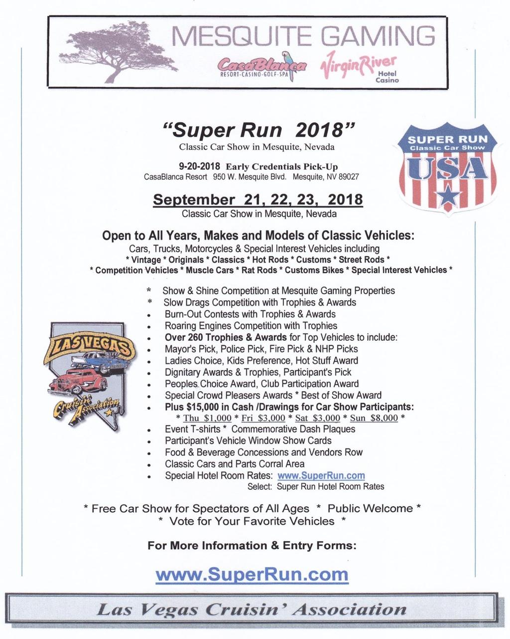 September 21-23, 2018 Super Run 2018 in