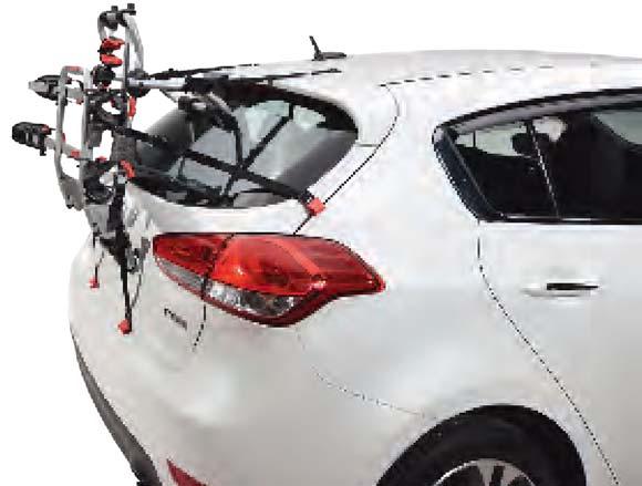Wheel holders eliminate bike to bike contact.