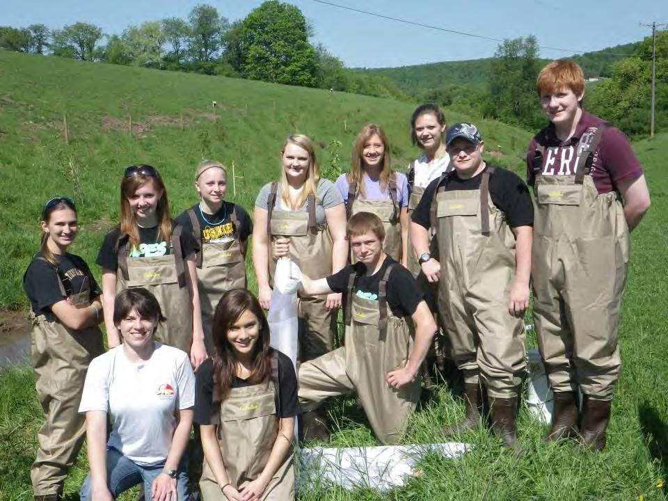 May 17, 2012: NGHS students performed baseline water quality,