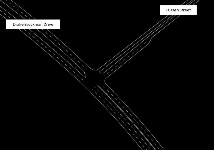 64 Drake Brockman Drive intersections with Kinsella Street, Cussen Street and Spofforth Street upgraded to new layout.