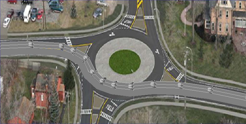 Now all you have to do is revise the layout around the roundabout the