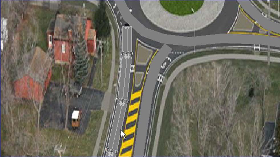 The side street with the center turn lane makes the Generate Opposite
